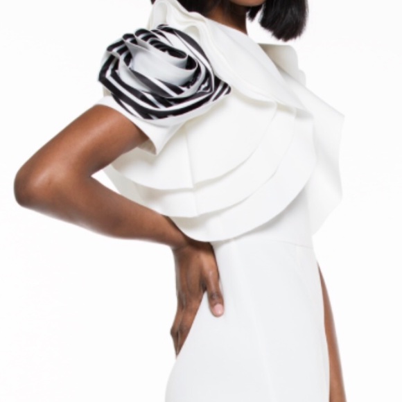 💥SALE💥Beautiful Rose Sleeve Scuba Dress - Picture 4 of 6